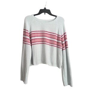 Women's Striped Sweater - Pink and blue